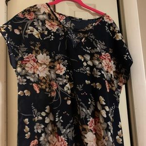 Floral Navy Blue Top